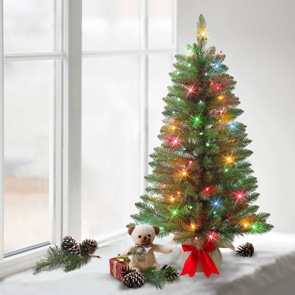 Puleo International 3ft. Pre-Lit Artificial Christmas Fir Tree