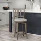 HH2 Home Presque Isle Grey Wood Counter Height Swivel Stool - image 1