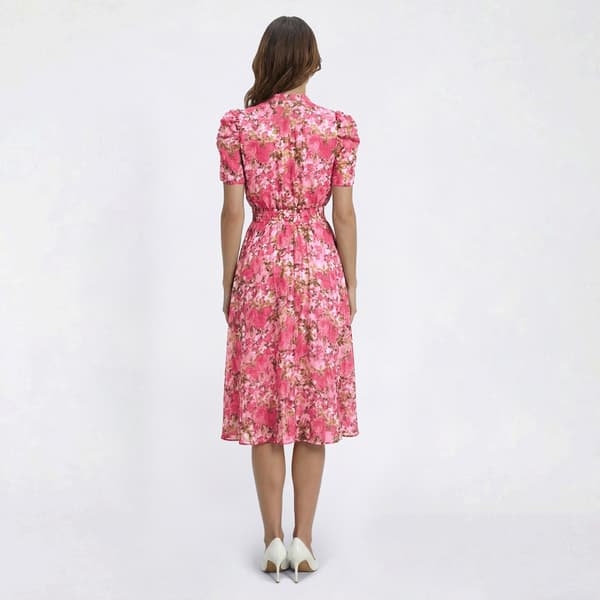 Petite MSK Caterpillar Sleeve Floral Chiffon Midi Dress