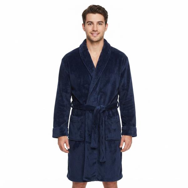 Mens Preswick & Moore(R) Solid Plush Robe - image 