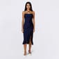 Juniors Emerald Sundae Sateen Ruffle Asymmetrical Midi Dress - image 1