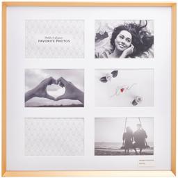 New View 6-Opening Metal Collage Frame - Gold