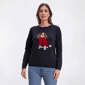 Womens Nautica Long Sleeve Embroidered Anchor Dog Sweater - image 1