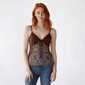 Juniors Madden Girl Scarf Print Bra Cup Camisole - image 1