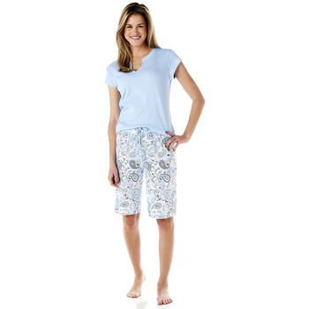 Petite Karen Neuburger Short Sleeve Bermuda Pajama Set - Paisley - Boscov's