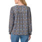Petite Gloria Vanderbilt Danika Poet Sleeve Damask Blouse - image 2