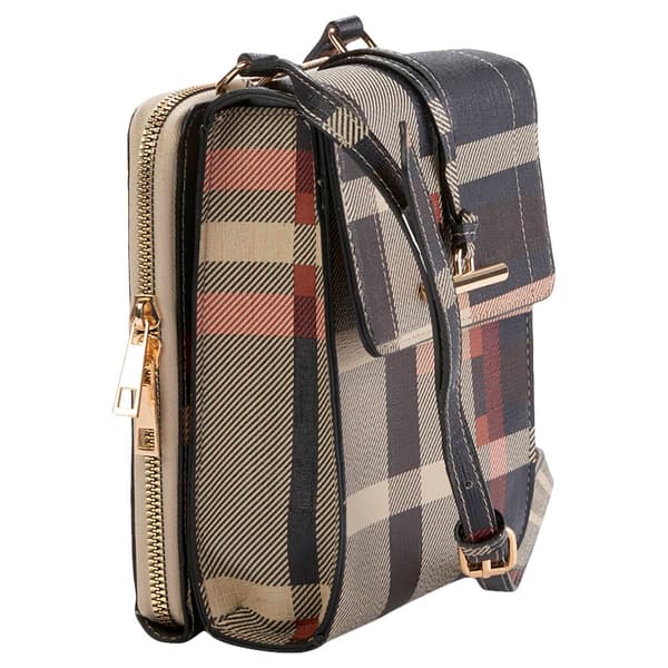 DS Fashion NY Organizer Plaid Crossbody