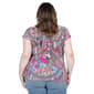 Plus Size 24/7 Comfort Apparel Paisley Ruffle V-Neck Blouse - image 3