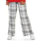Juniors No Comment Plaid Wide Leg Lounge Pants - image 1