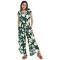 Womens Absolutely Famous Sleeveless V-Neck Pattern Jumpsuit - image 1
