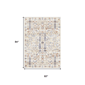 HomeRoots Brown Blue & Beige Floral Medallion Washable Area Rug - image 2