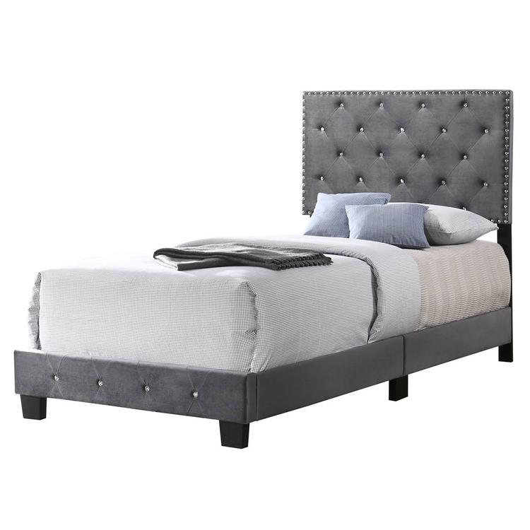 Passion Furniture Suffolk Panel Bed Frame- Twin