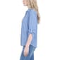 Petite NY Collection 3/4 Roll Tab Sleeve Woven Button Down Blouse - image 3