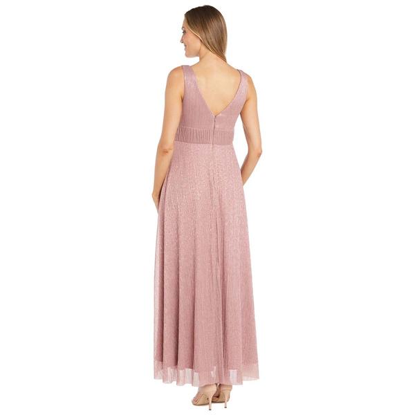 Womens R&M Richards Sleeveless V-Neck Rhinestone Evening Gown