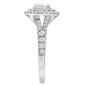 Diamond Classics&#8482; White Gold Oval & Round Diamond Engagement Ring - image 4