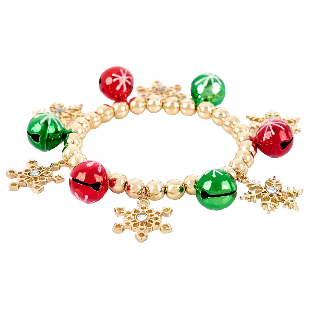 Snowflake Charm Stretch Bracelet