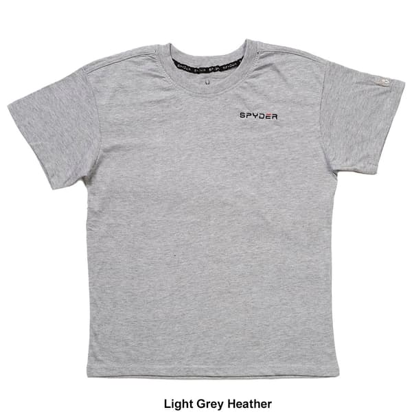 Mens Spyder Ribbed Crew Neck Solid Short Sleeve Tee