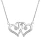 Nova Star(R) Silver Lab Grown Diamond Double Heart Necklace - image 1