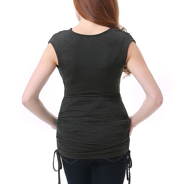 Womens Glow & Grow&#174; Drape Neck Solid Maternity Nursing Top
