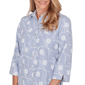 Petite Alfred Dunner Classics 3/4 Sleeve Pinstripe Blouse - image 5