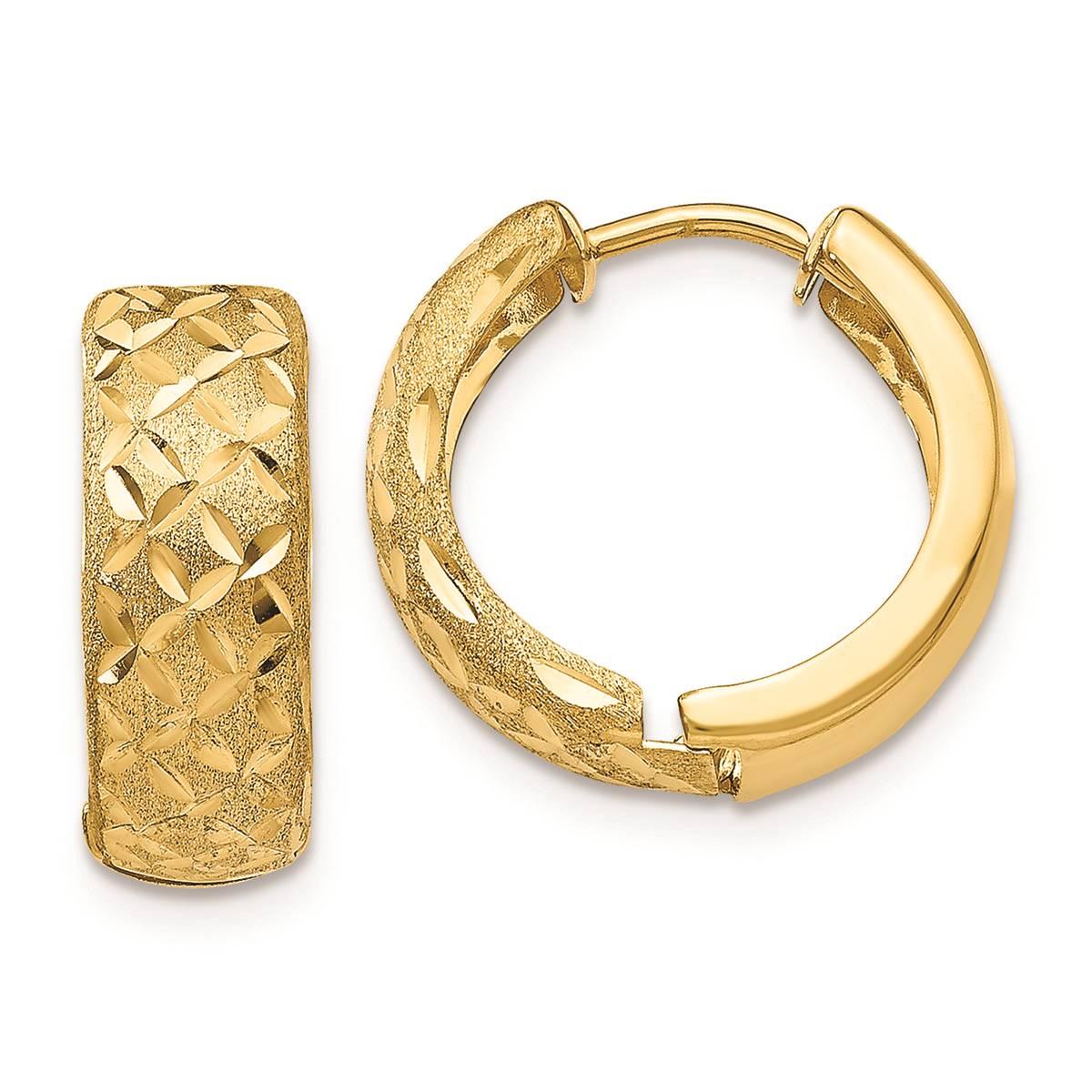 Gold Classics™ 14kt. Yellow Gold 5mm Hinged Hoop Earrings