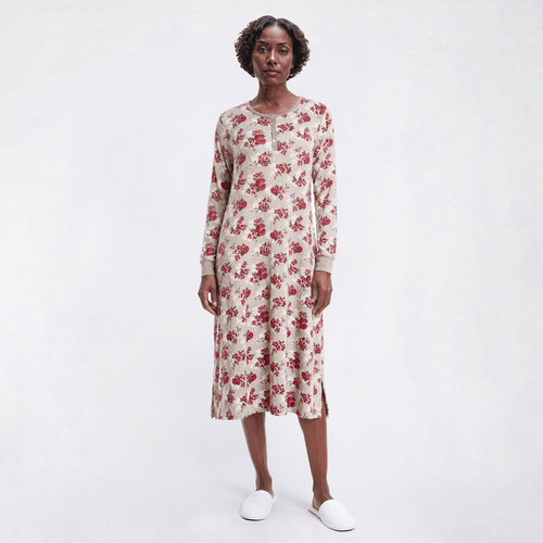 Womens Rene Rofe(R) Long Sleeve Floral 42 Nightgown - image 