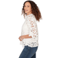 Womens Skye’s the Limit Blooming Pastels Lace Cut Out Sweater - image 4
