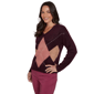 Plus Size Hearts of Palm Berry Fabulous V Neck Argyle Sweater - image 3