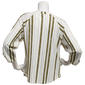 Womens Cure 3/4 Roll Tab Sleeve Stripe Crew Neck Blouse - image 2