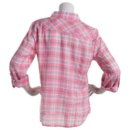 Womens Tommy Hilfiger Sport Plaid Casual Button Down Top