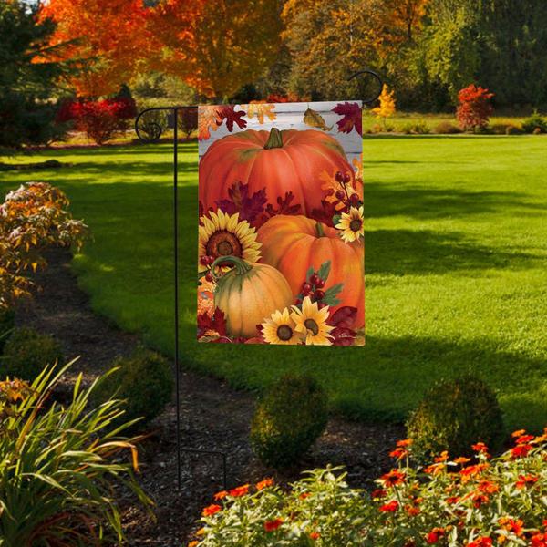 Briarwood Lane Autumn Pumpkin Trio Garden Flag