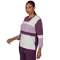 Petite Alfred Dunner Good To Go Color Block Crew Neck Sweater - image 3