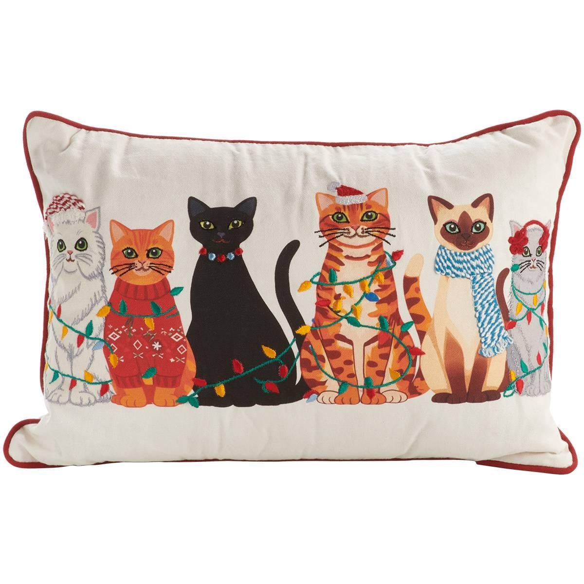 Christmas Cats Decorative Pillow - 12x18