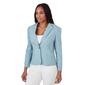 Womens Emaline St. Kitts Solid Long Sleeve Blazer with Collar - image 3