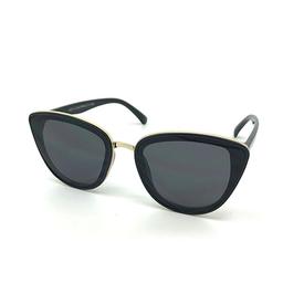 Womens Fanta Eyes Cat Eye Sunglasses w/ Metal Inlay