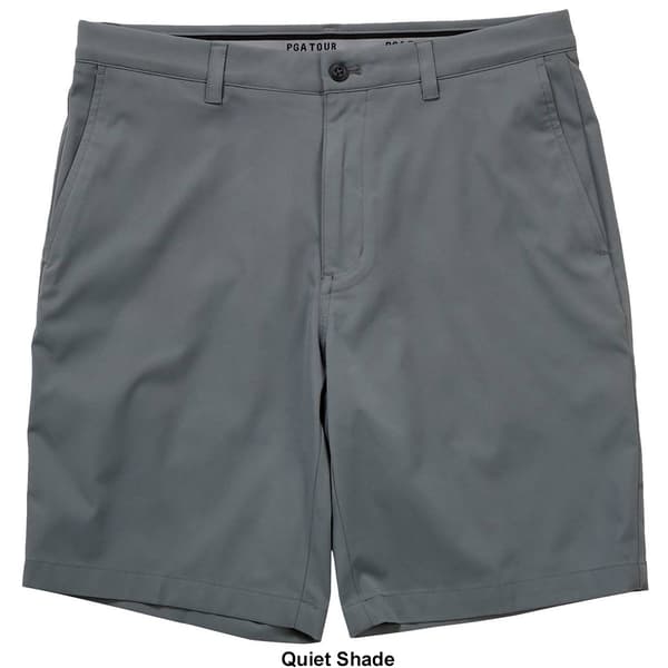 Mens PGA Tour 9in. Flat Front Shorts
