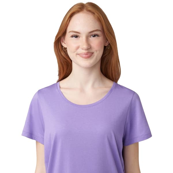 Plus Size HUE Short Sleeve Solid Scoop Pajama Tee