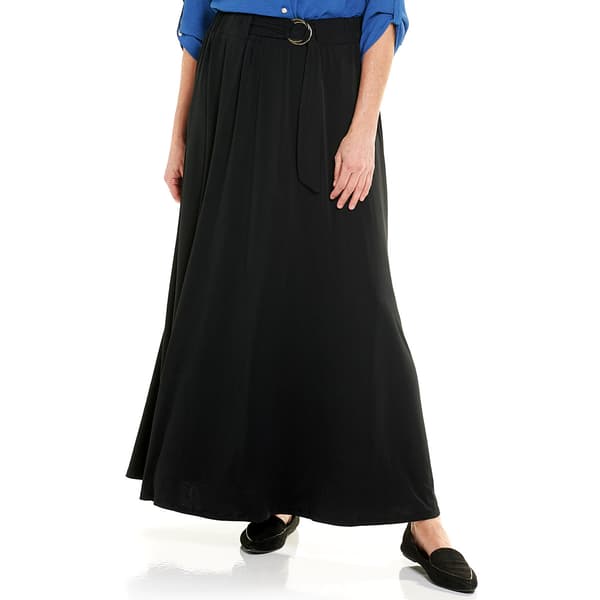 Petite NY Collection Long Solid O-Ring Skirt - image 