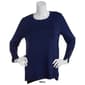 Plus Size Retrology Crew Neck Button Sleeve Side Slit Sweater - image 10