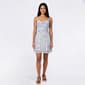 Juniors Madden Girl Floral Stretch Lace Cowl Neck Dress - Blue - image 1