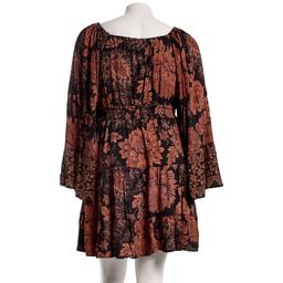 Juniors Plus Angie Long Sleeve Surplice Babydoll Dress
