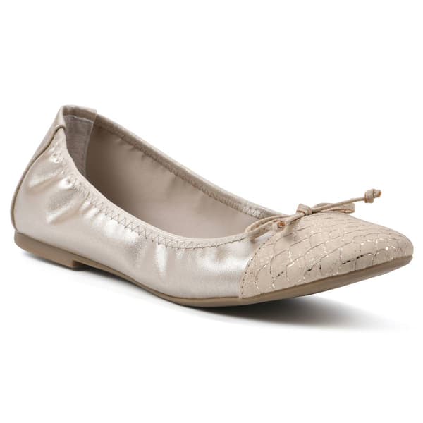 Womens White Mountain Sunnyside II Gold Flats