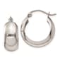 Gold Classics&#40;tm&#41; 14kt. White Gold 13x7mm Hoop Earrings - image 1