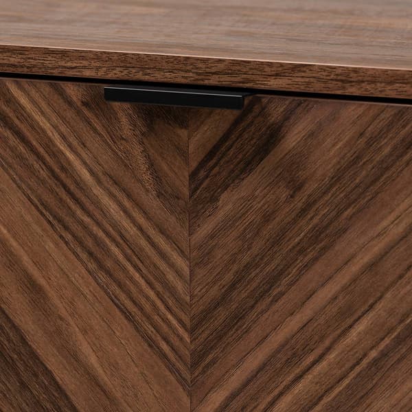Baxton Studio Sadia Walnut Brown Wood Storage Cabinet