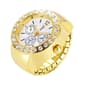 Womens Gold-Tone Chronograph Dial Ring Watch - GRWCHRBV-03 - image 2