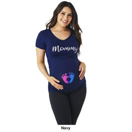 Womens Due Time Mommy Slogan Maternity Tee