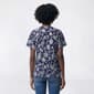 Womens Emily Daniels Short Sleeve Faux 2-Pocket Foil Blouse - image 2