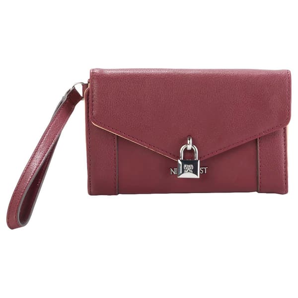 Nine West Inez Phone Organizer Wristlet - Claret - image 