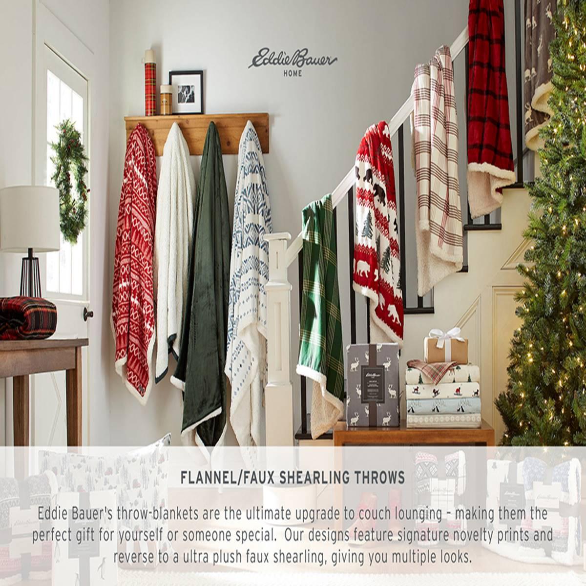 Eddie Bauer Edgewood Plaid Cotton Throw