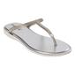 Womens Ashley Blue T-Strap Flip Flops w/Rhinestones - image 1